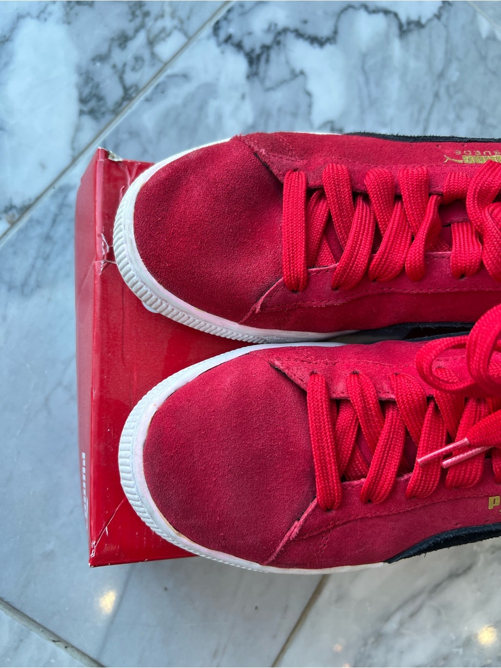 PUMA Suede Classic – Ribbon Red / Puma Black – Men's Size 9 - Picture 5 of 8